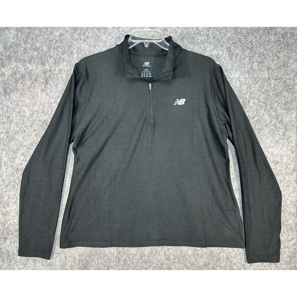 New Balance Women's 2XL Black Lightweight 1/4 Zip Pullover Slim Fit Fast Drying - Picture 1 of 10